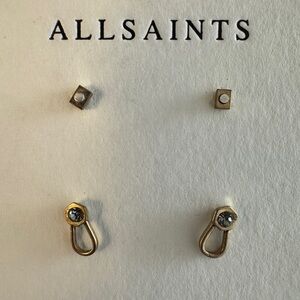 All Saints double earring stud set